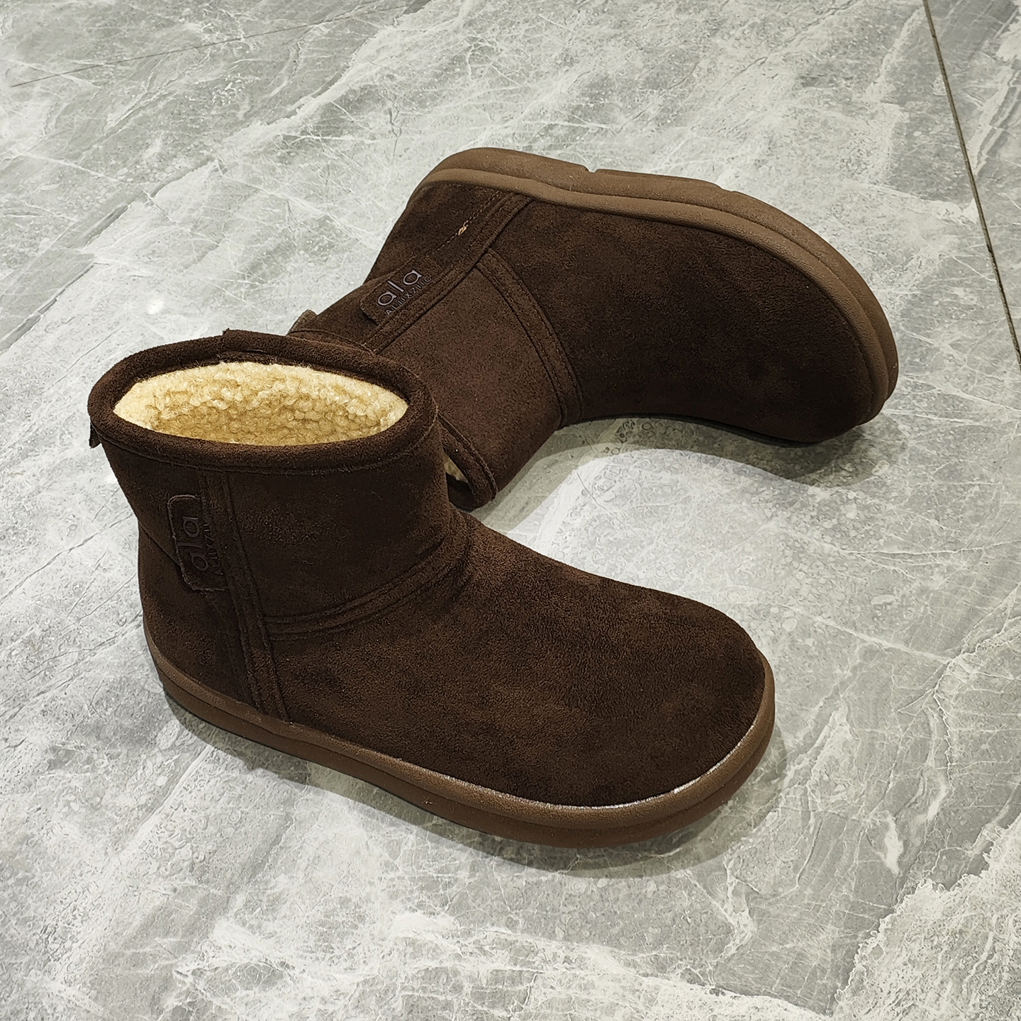 8018-5加绒保暖矮跟平底雪地靴女靴2025冬新款小土豆舒适百搭棉鞋