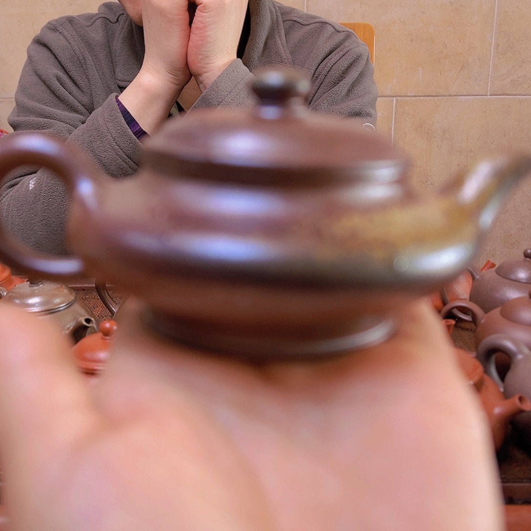 紫砂茶壶阿*宜兴紫砂壶水扁