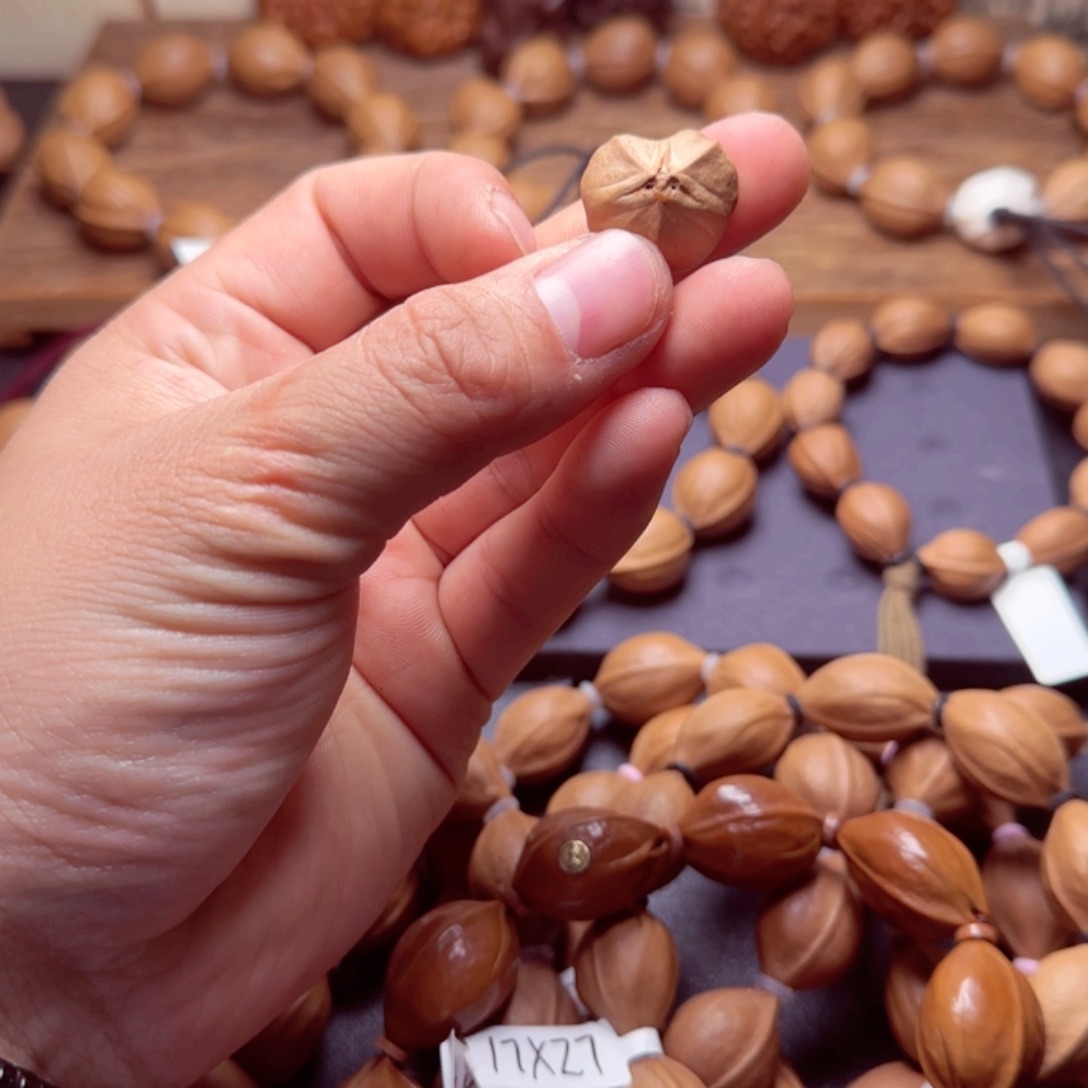 橄榄核手串/手链梅林铁核爱心三通