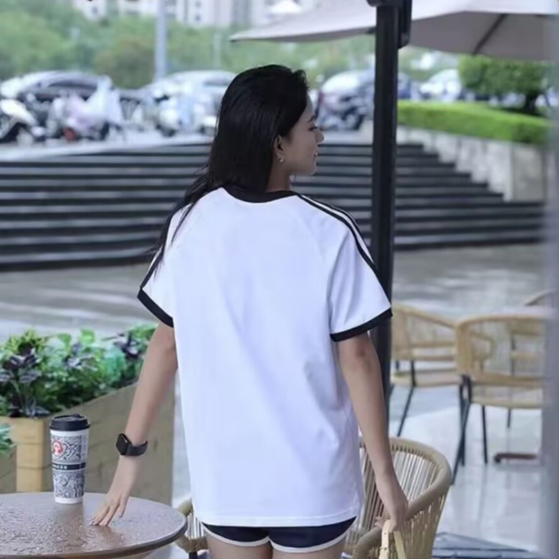 【撤柜福利】夏季情侣款冰瓷棉纯棉T恤-3494