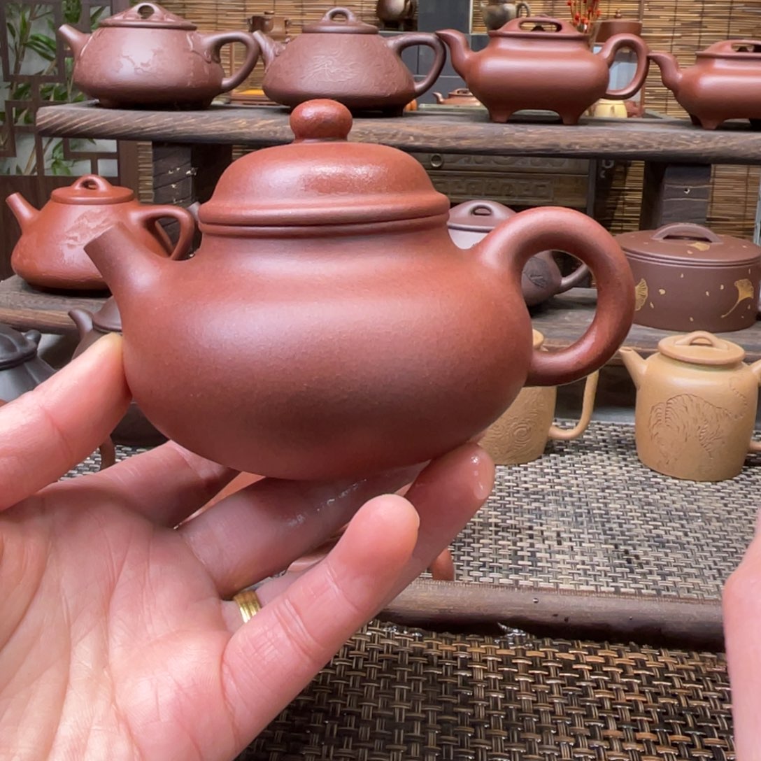 紫砂茶壶宜兴原矿紫砂手工制180