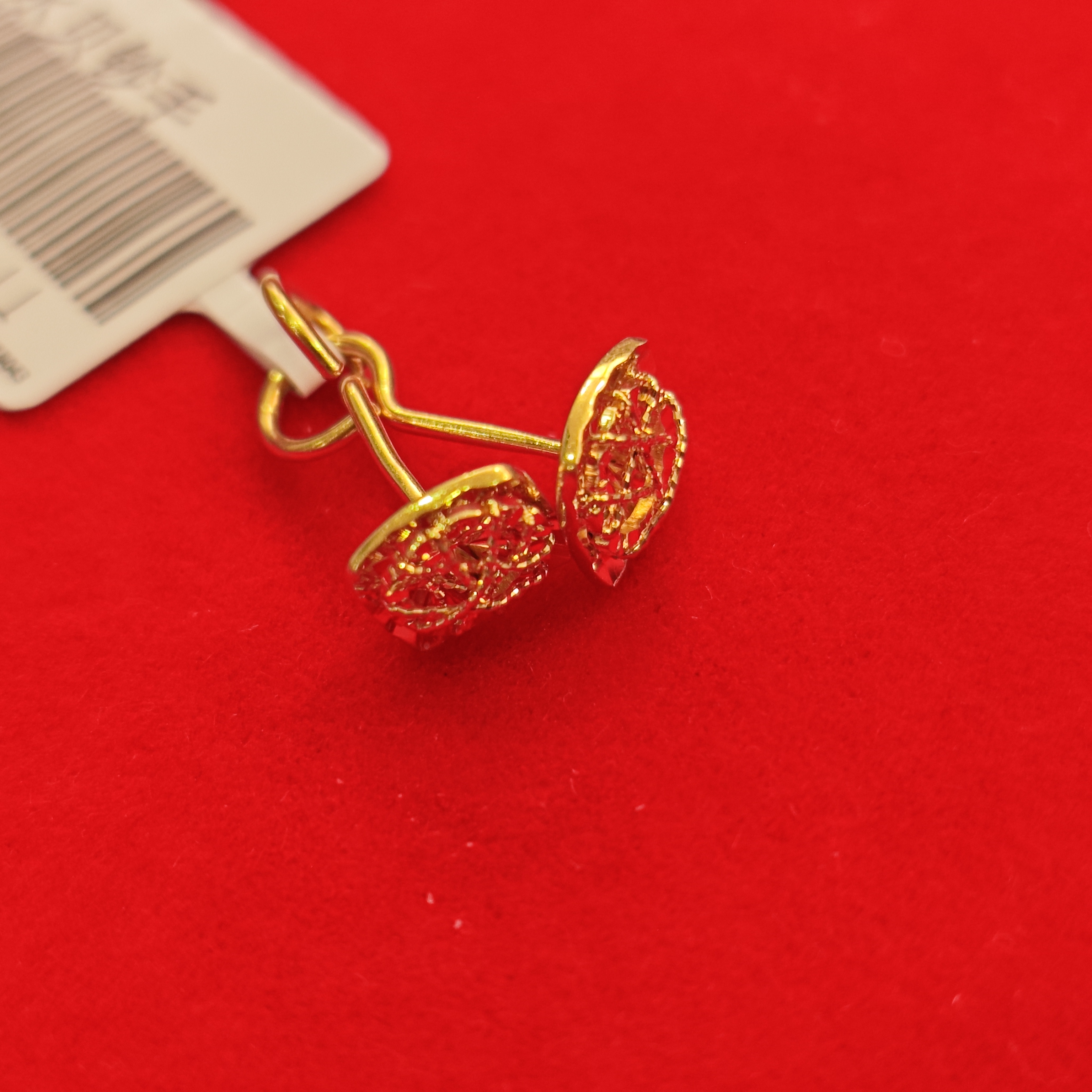 【夏夏专享】足金999饰品 方糖耳钉 2.11 GP