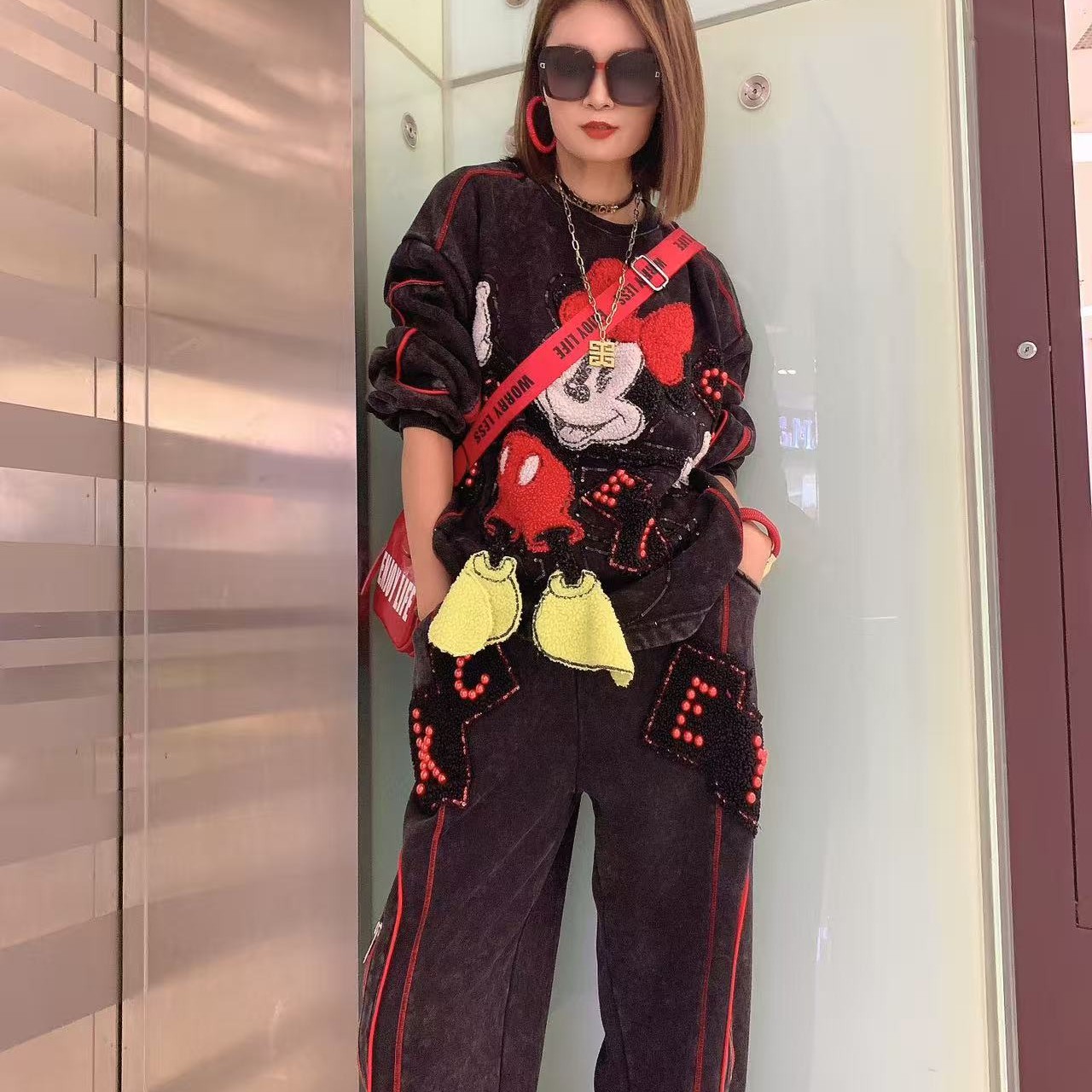 欧韩潮牌1991黑色加绒加厚卫衣