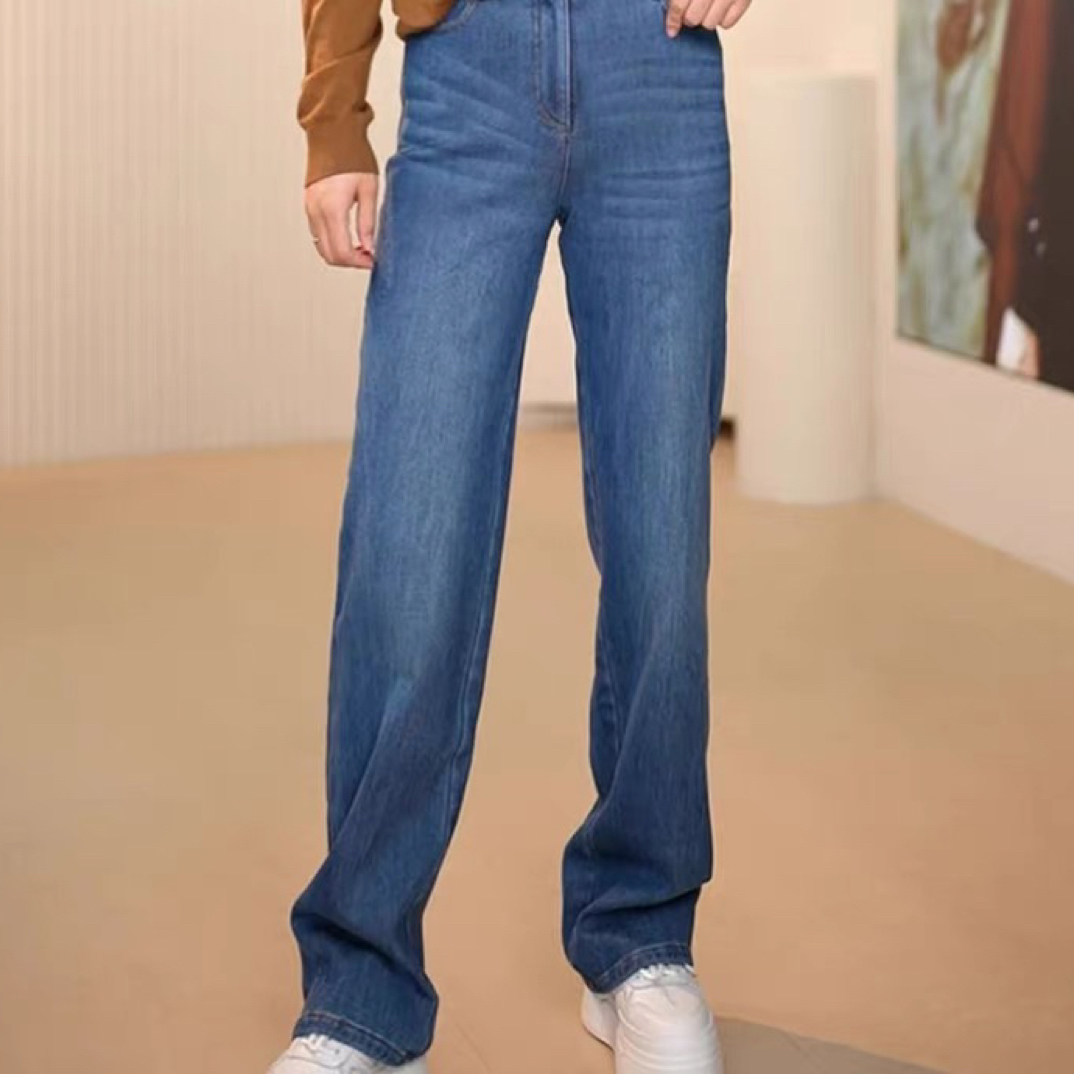 GIRDEAR/哥弟哥弟新款女装显瘦休闲百搭中腰直筒长裤1100270