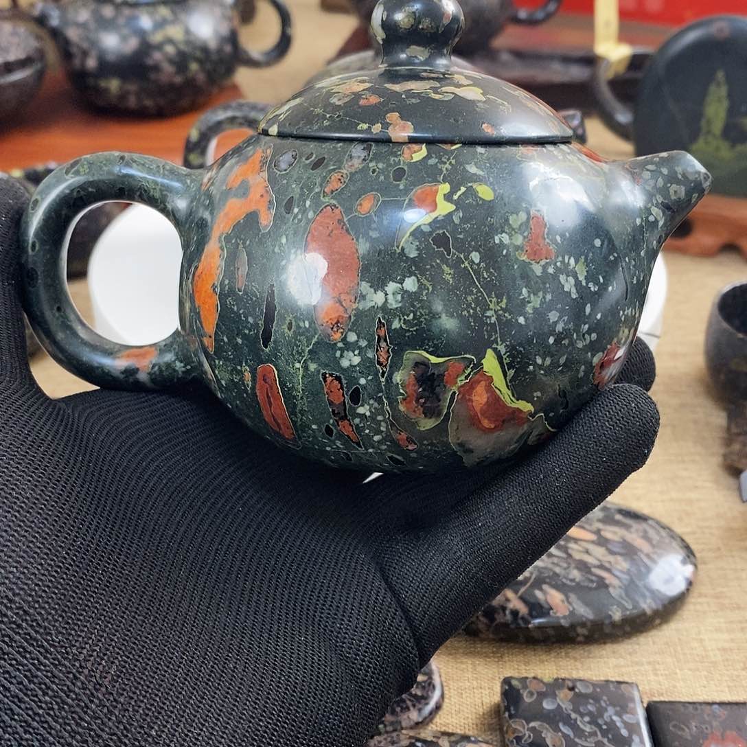 豫石匠梅花玉安山玉老料微瑕福利不退不换