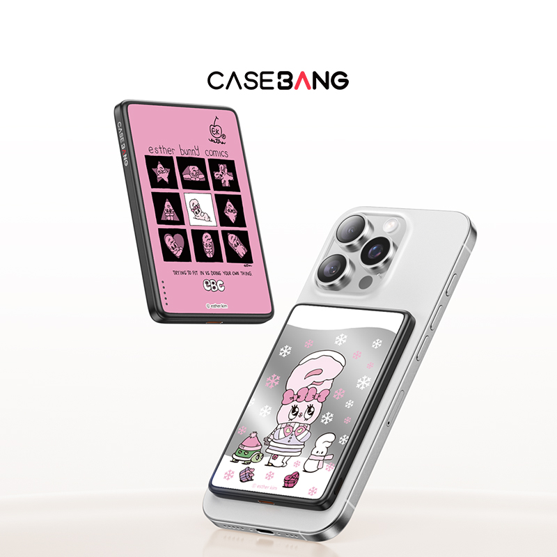 CASEBANGx艾丝乐小兔联名MagSafe磁吸无线充电宝使用苹果潮流个性