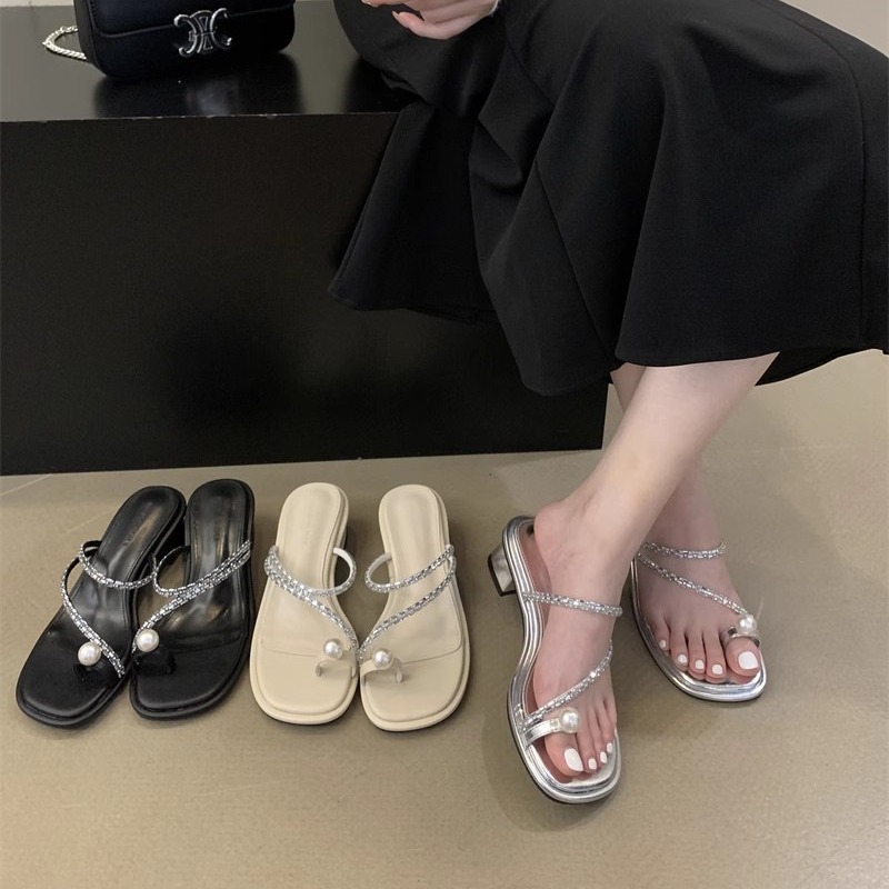 罗马2025包头外拖鞋水钻时尚厚底夏季仙女女款凉鞋新款包裙子女