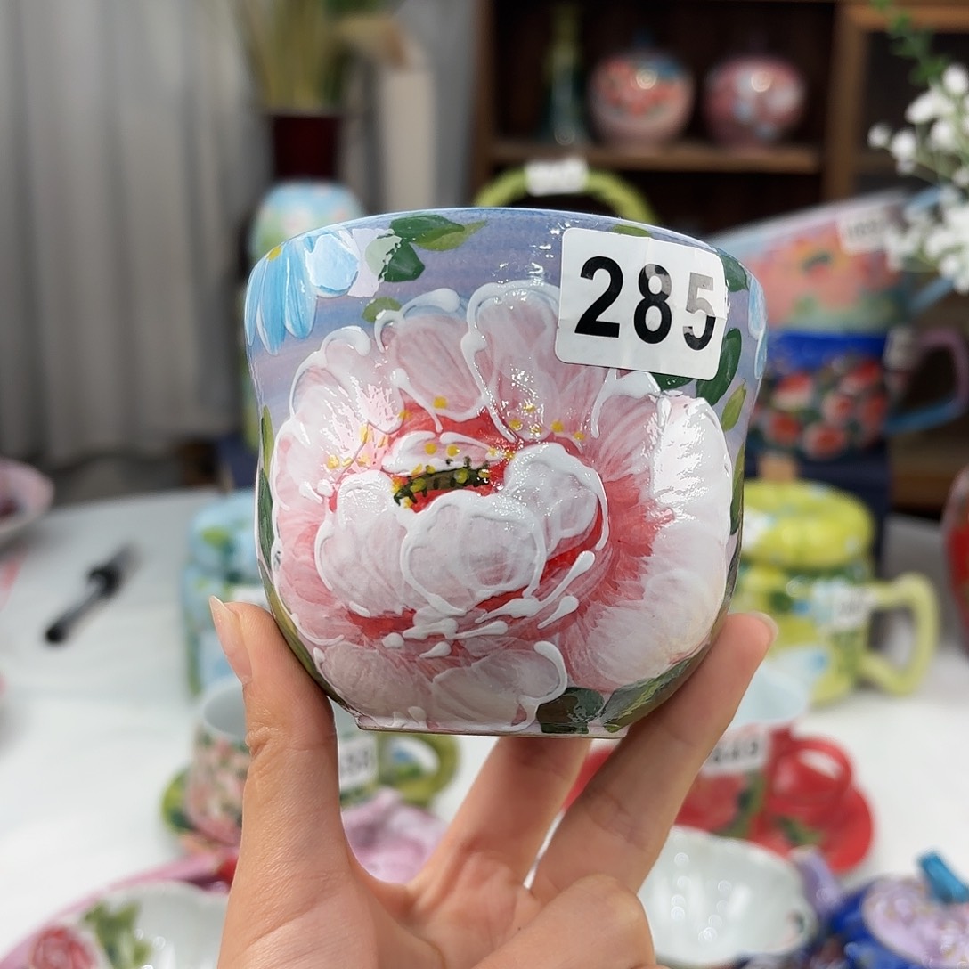 瓷片景德镇手绘高温釉下彩陶瓷茶具