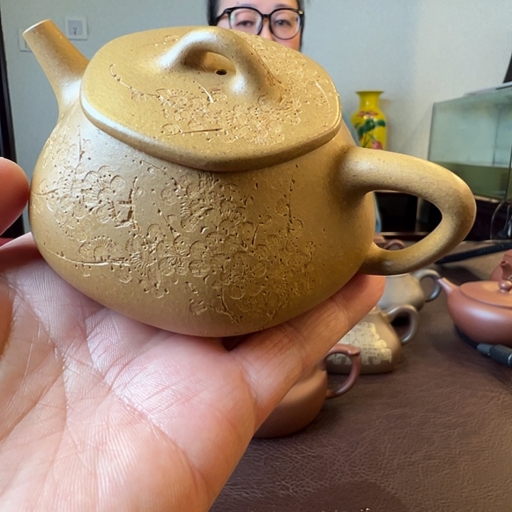 紫砂茶壶吉*亚六方平盖石瓢