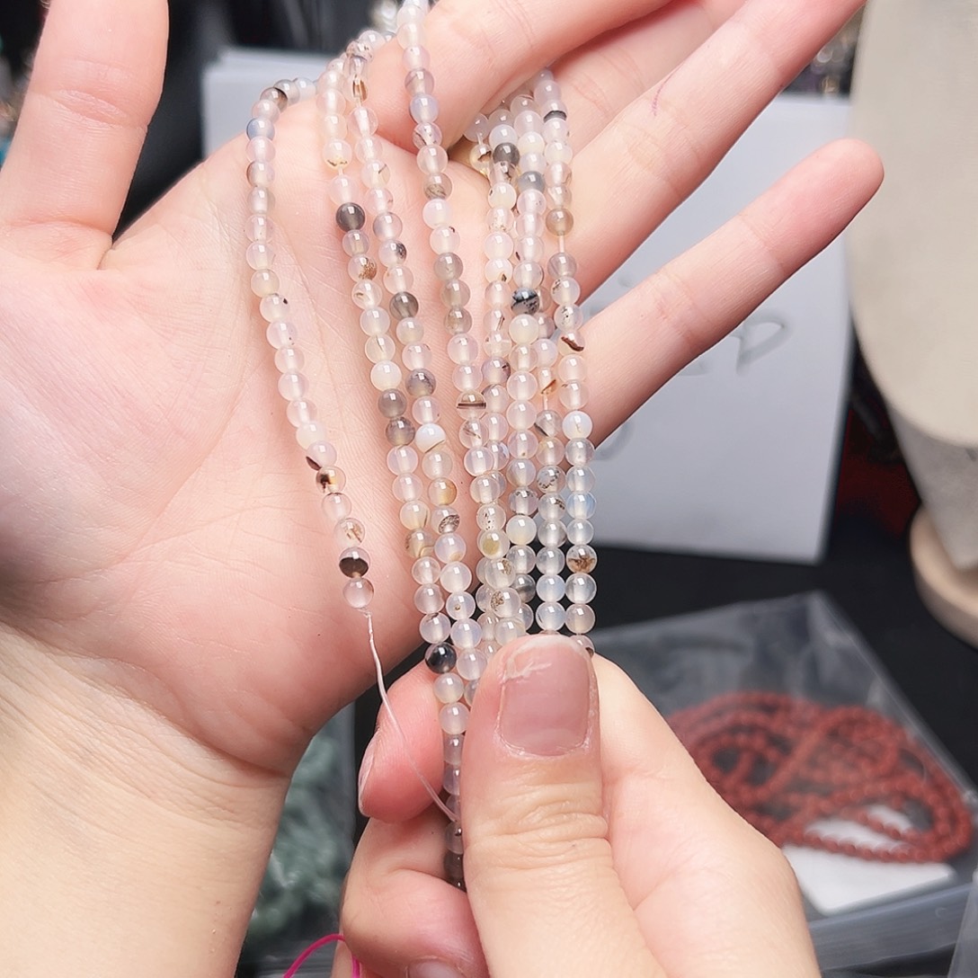 玛瑙/玉髓未镶嵌珠宝半成品t518 荔枝冻飘花