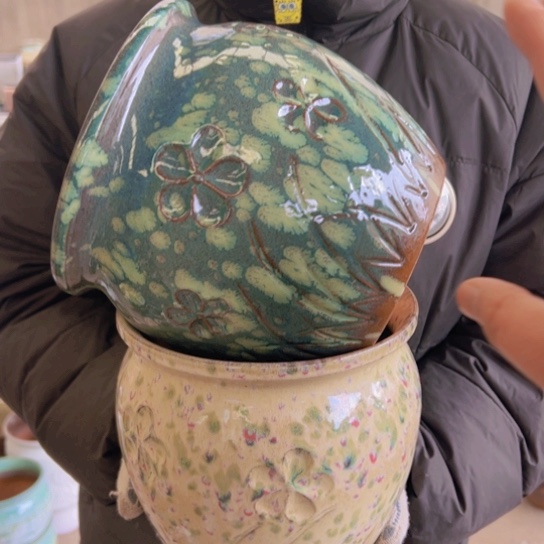 紫砂花盆高20口20————-