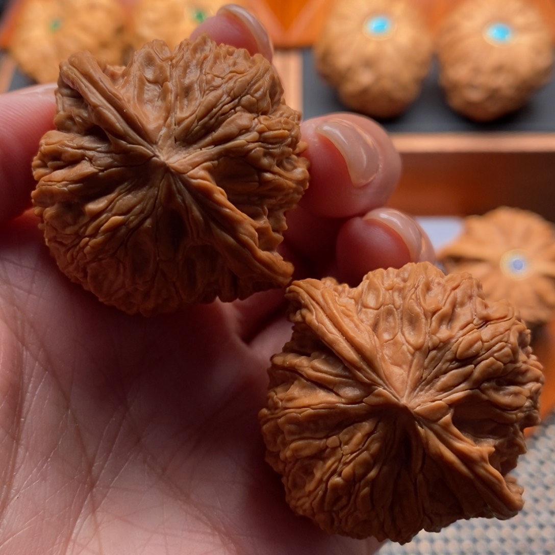 文玩核桃把件磨盘40尺 全