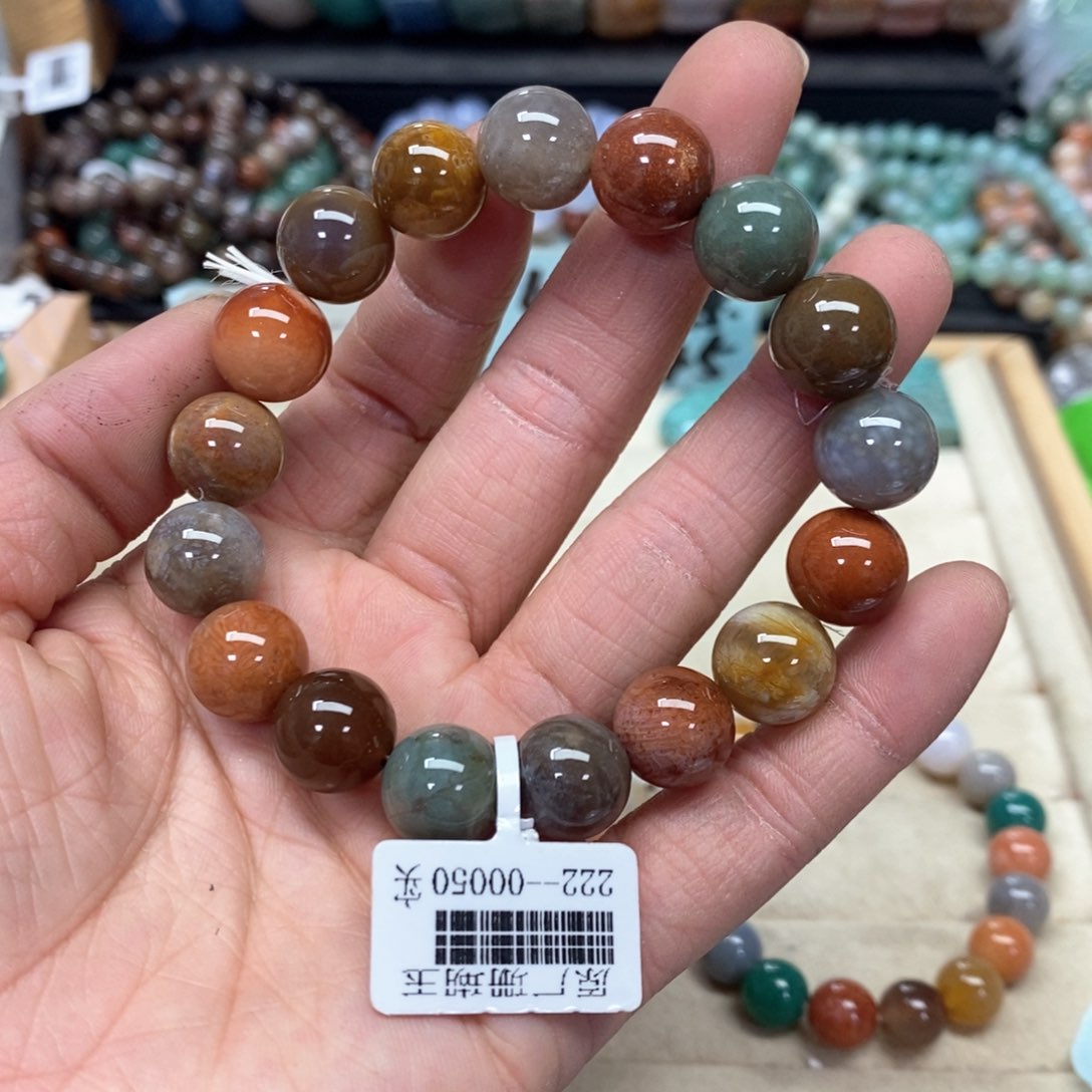 硅化珊瑚（珊瑚玉）手链未镶嵌?**?223