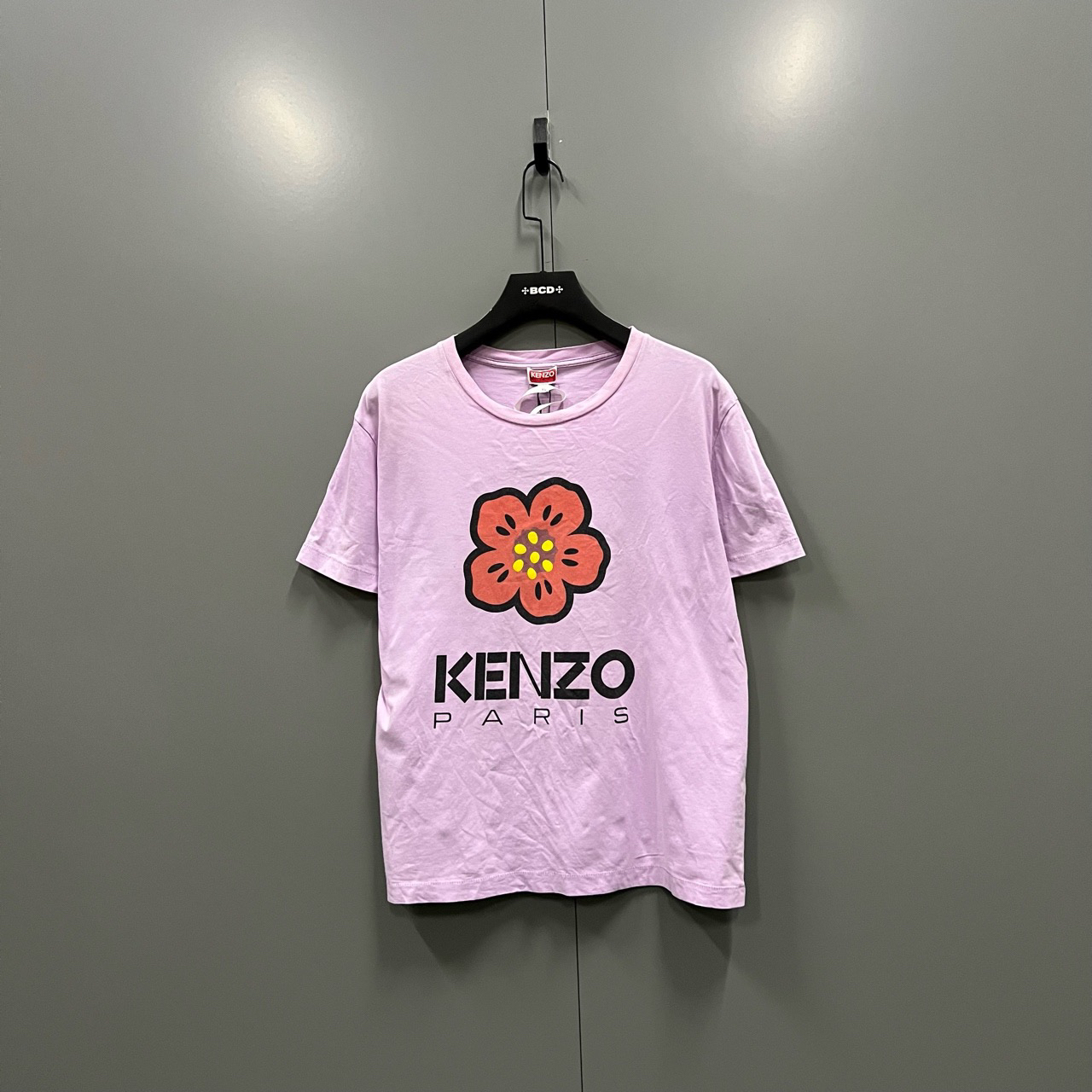95新 KENZO/肯佐 (ll) BOKE花朵 花卉字母印花短袖 XL瑕疵如图