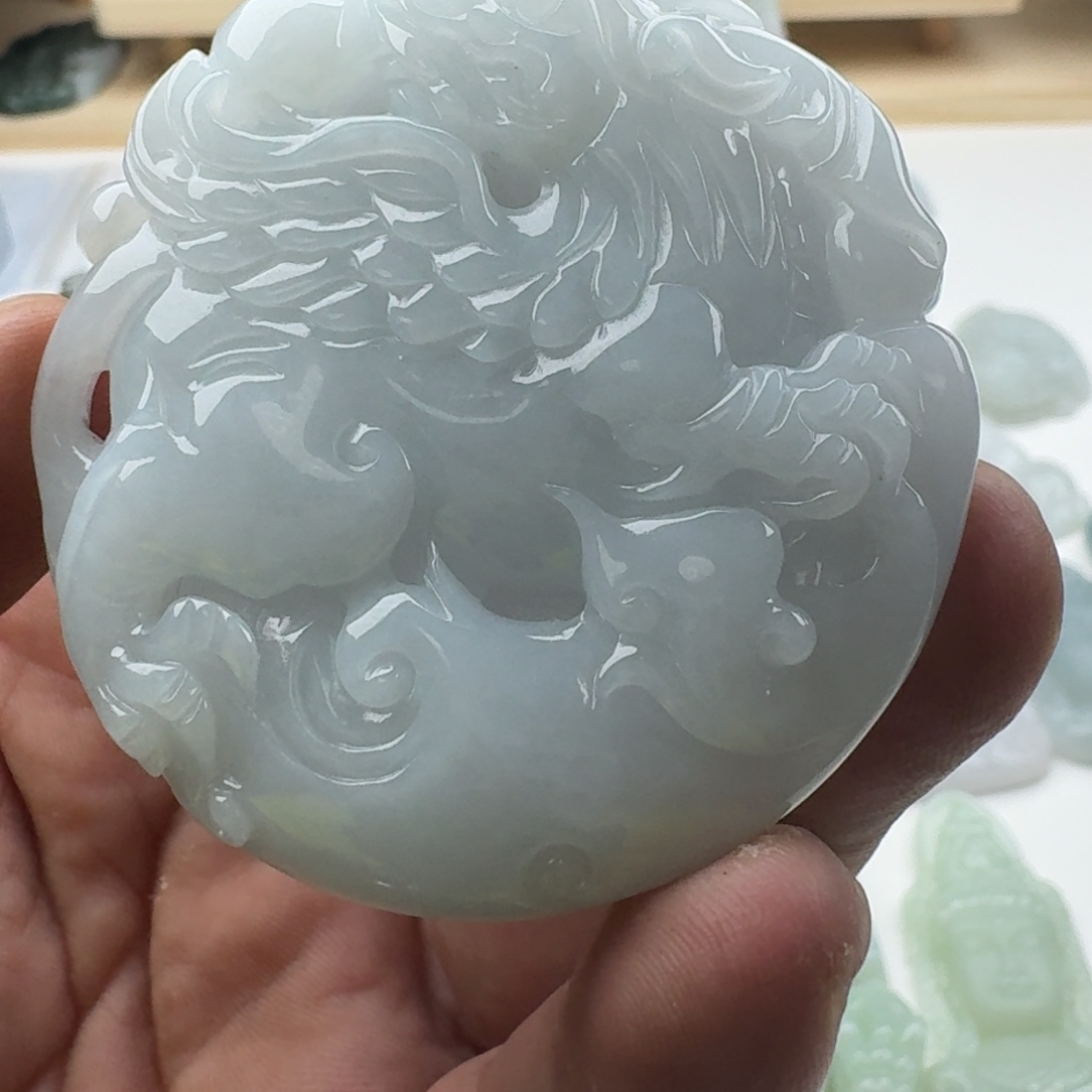 一***板颈饰未镶嵌翡翠天然缅甸A货翡翠