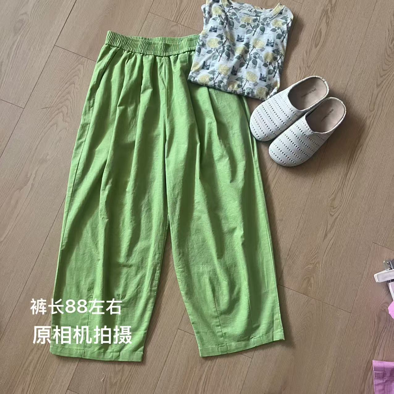 【志玲家】优选9935款欧洲站爆款彩色棉麻休闲裤