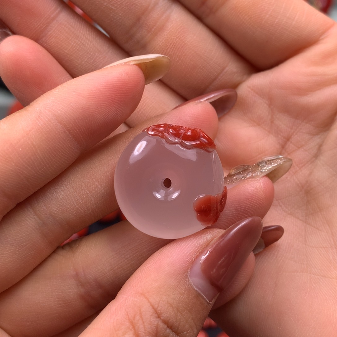 南红玛瑙平安扣未镶嵌M*