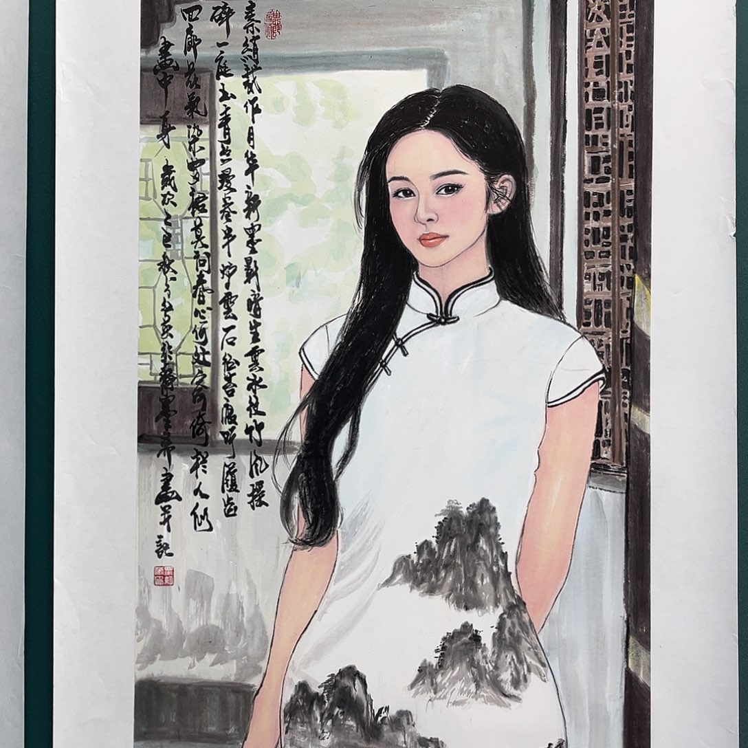 国画艺术家真人手绘