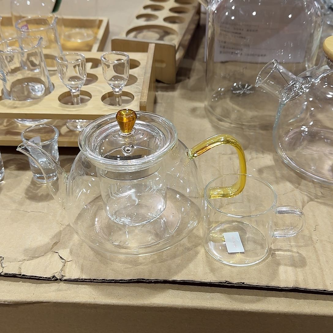 水晶玻璃无盖款1水壶➕6个杯子
