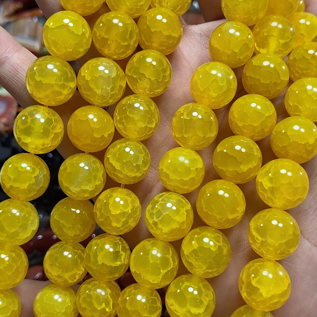 玛瑙/玉髓未镶嵌珠宝半成品龙鳞玛瑙一条卡14m