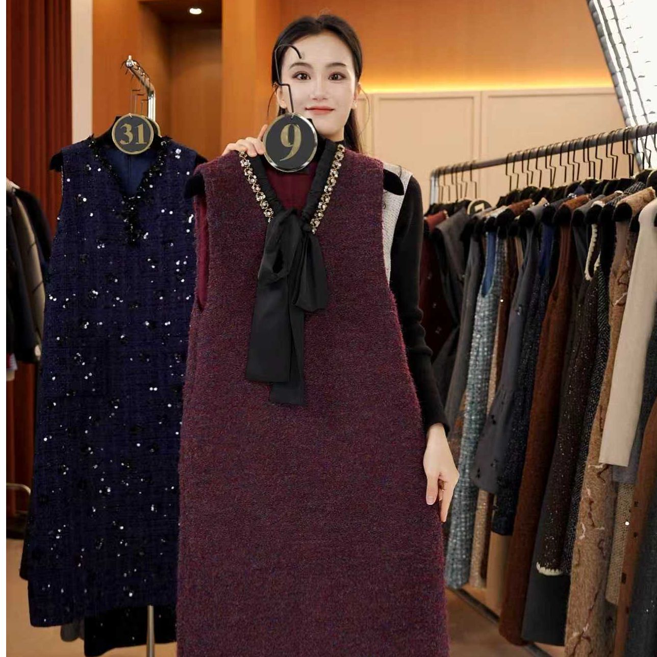 【宠粉价】法式赫本轻奢时尚气质无袖设计连衣裙NH-WX026