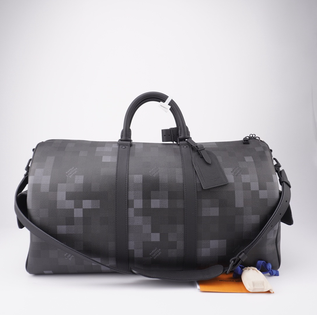 未使用 LouisVuitton/路易威登 LV keepall 50 棋盘格手提包 G033