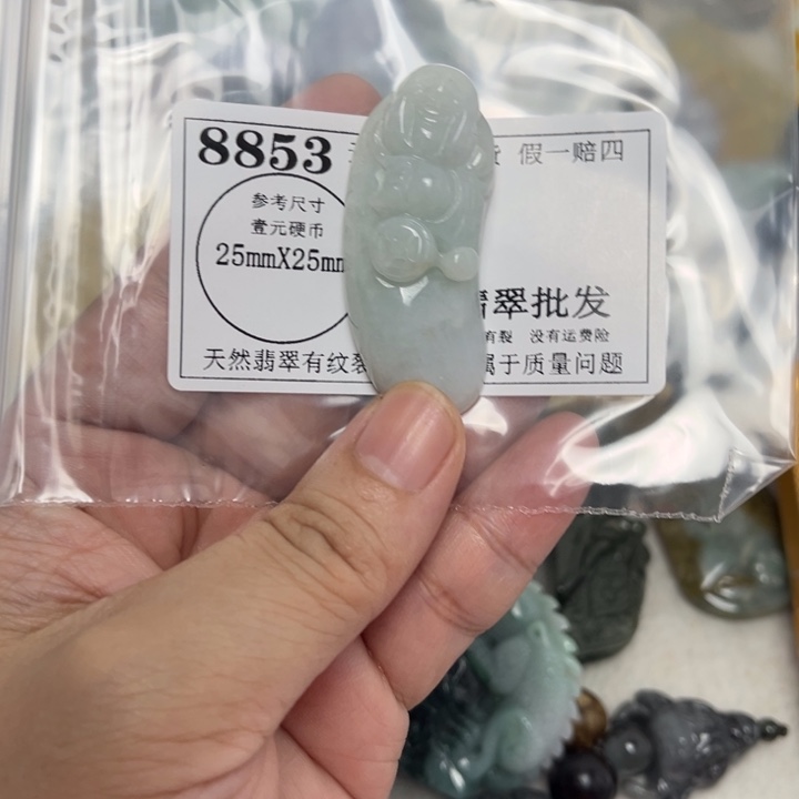 翡翠未镶嵌颈饰8853