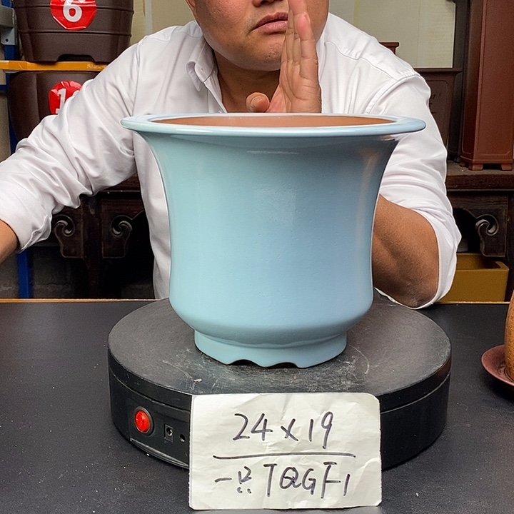 紫砂花盆货号一只TQGF1