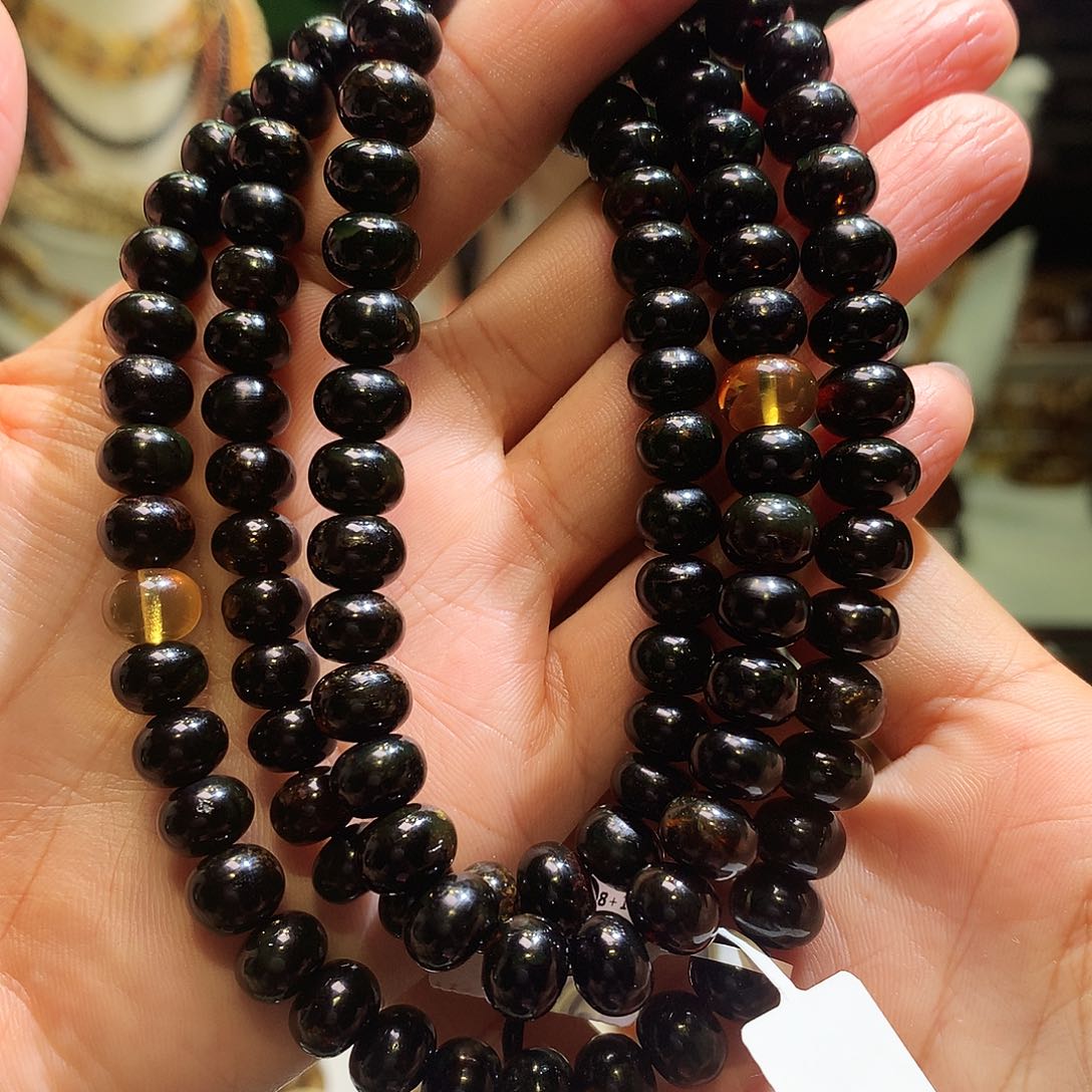 琥珀手链未镶嵌硬*'琥珀