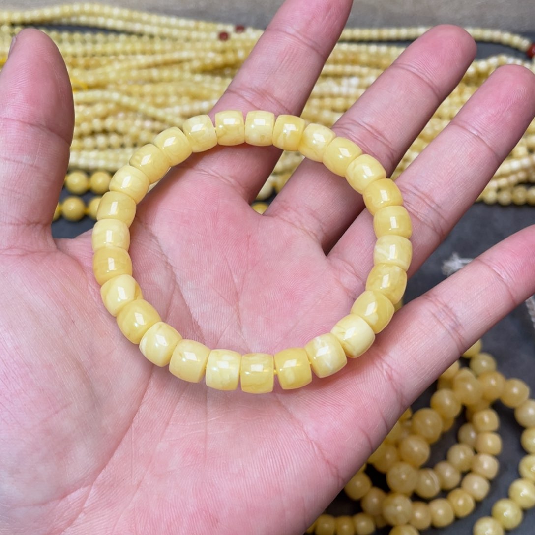 蜜蜡裸石未镶嵌蜜蜡手串8.8mm