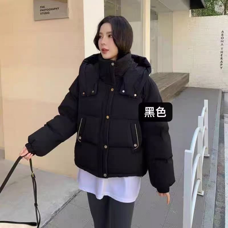 羽绒服女2024冬季新款韩版短款时尚连帽加厚保暖百搭宽松休闲显瘦