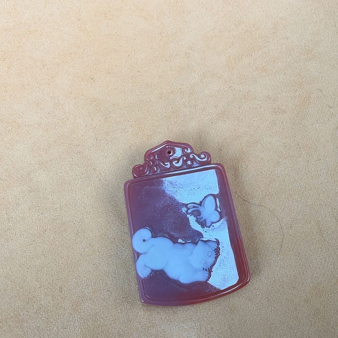 南红玛瑙未镶嵌吊坠(赠链)天然原矿南红吊坠