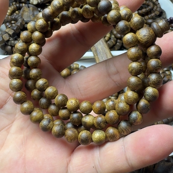 沉香手串老*乌身手串11克加