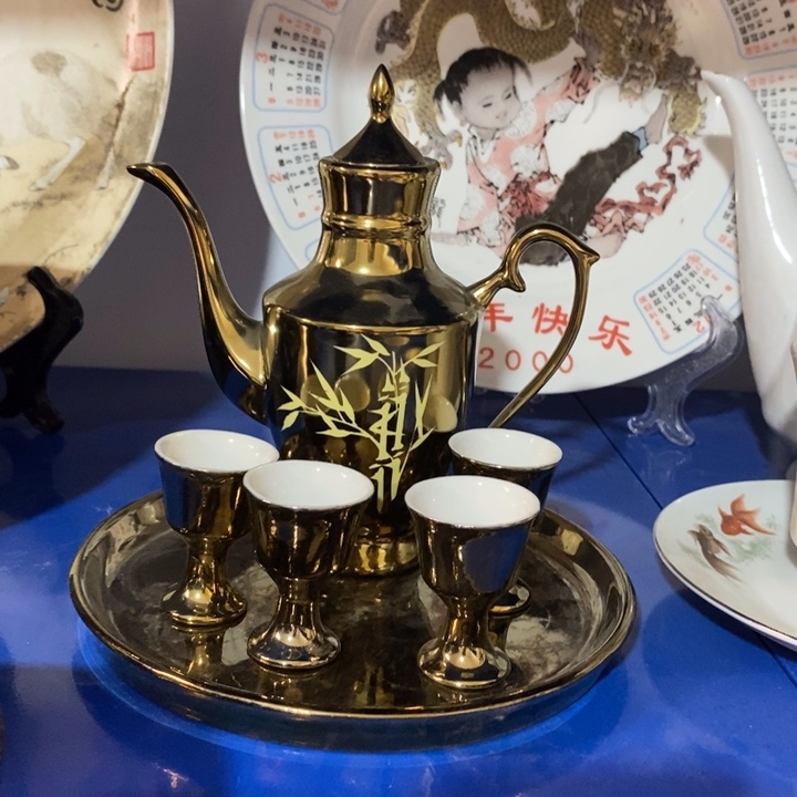 瓷片磁州窑鎏金酒具