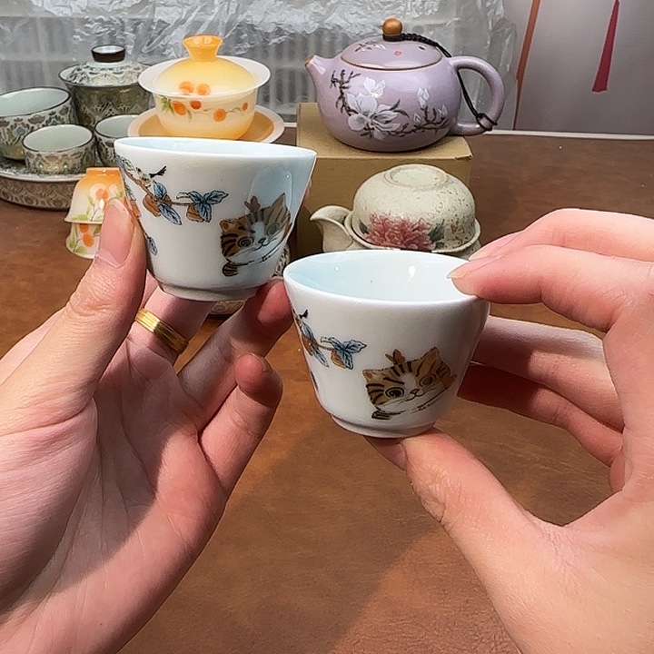 颜瓷闪购商品代替链接小猫咪杯两只