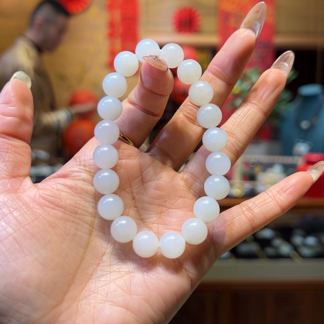 和田玉手链未镶嵌10