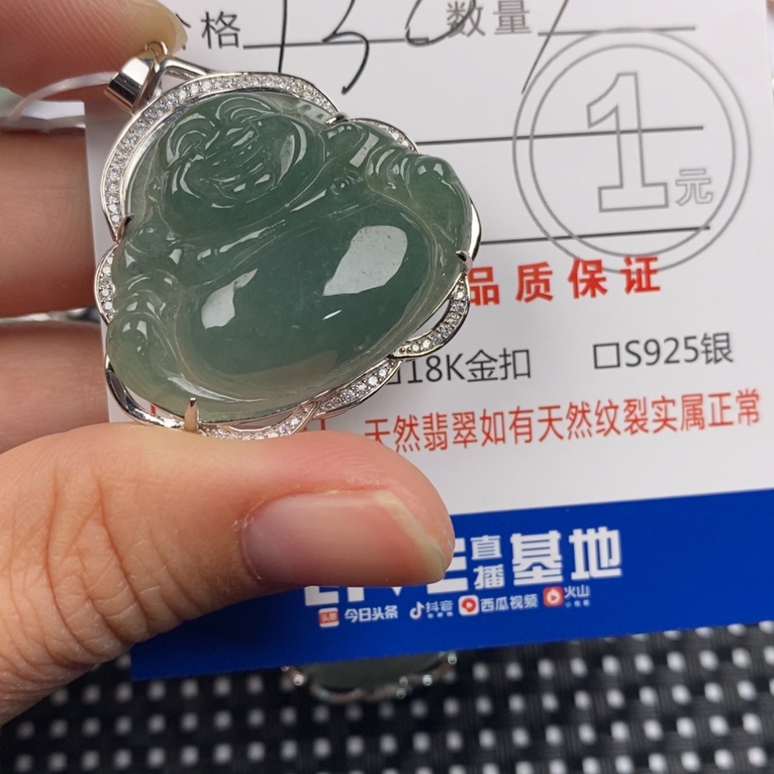 翡翠银S925镶嵌颈饰