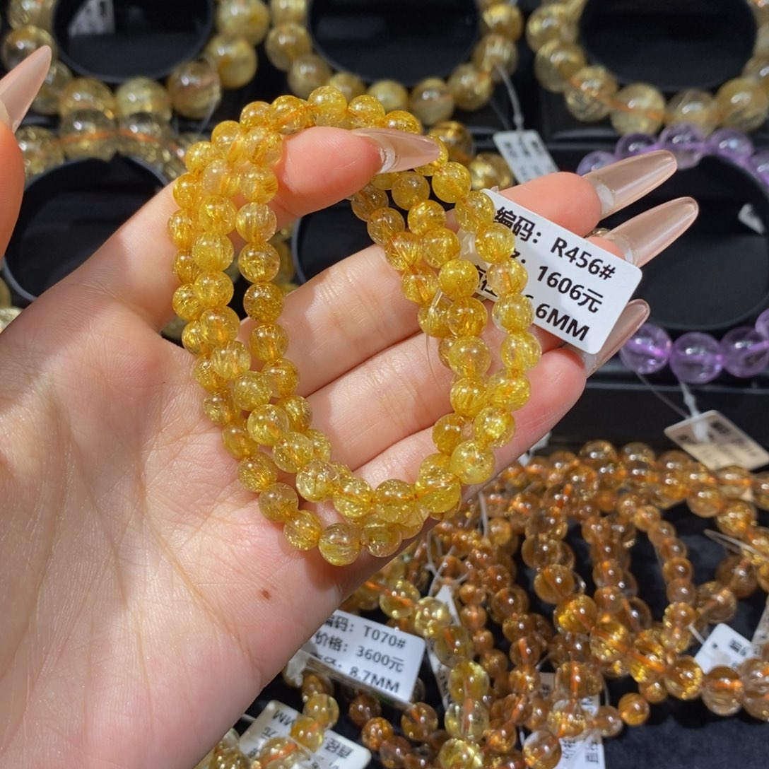 发晶手链未镶嵌林*总R456#6.6mm