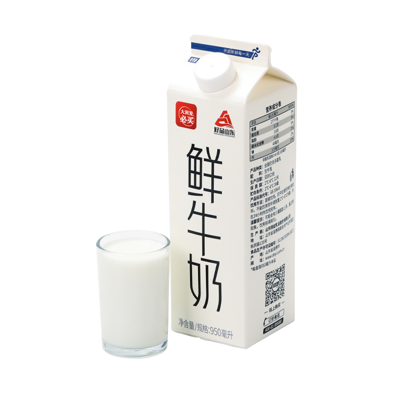 得益鲜牛奶950ml/盒