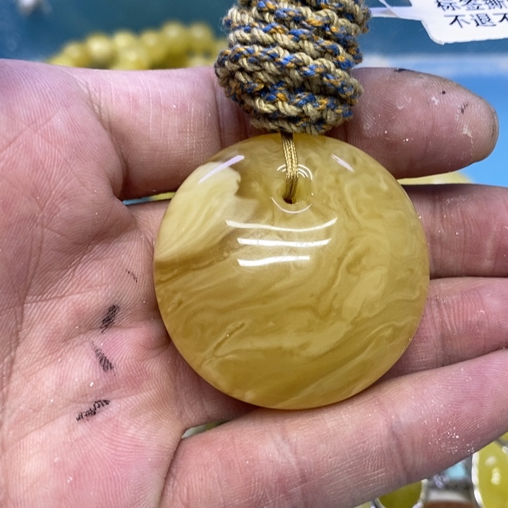 蜜蜡裸石未镶嵌吊坠