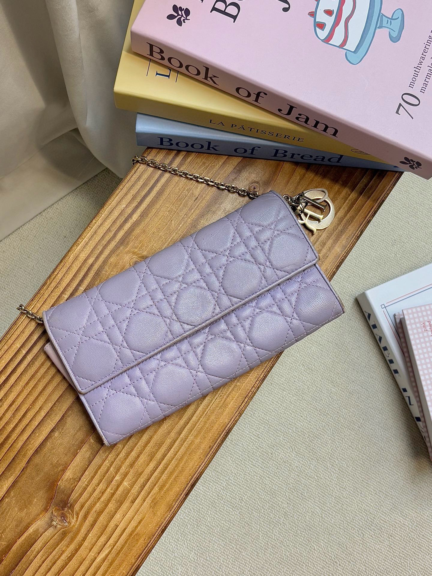 95新 DIOR/迪奥 dior 灰紫色斜挎包