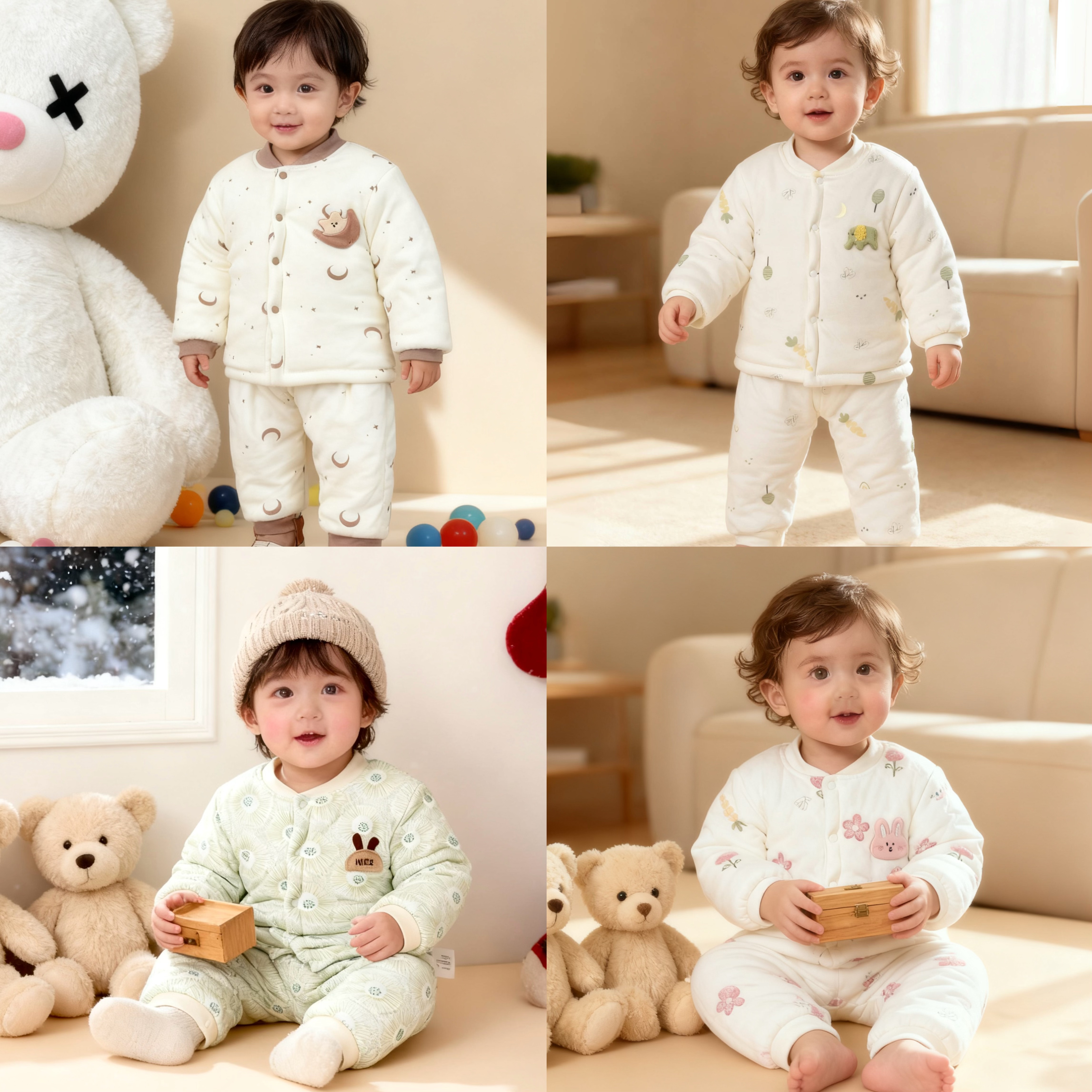 【双十二特惠】婴幼儿可爱男女宝宝秋冬款衣服组合链接