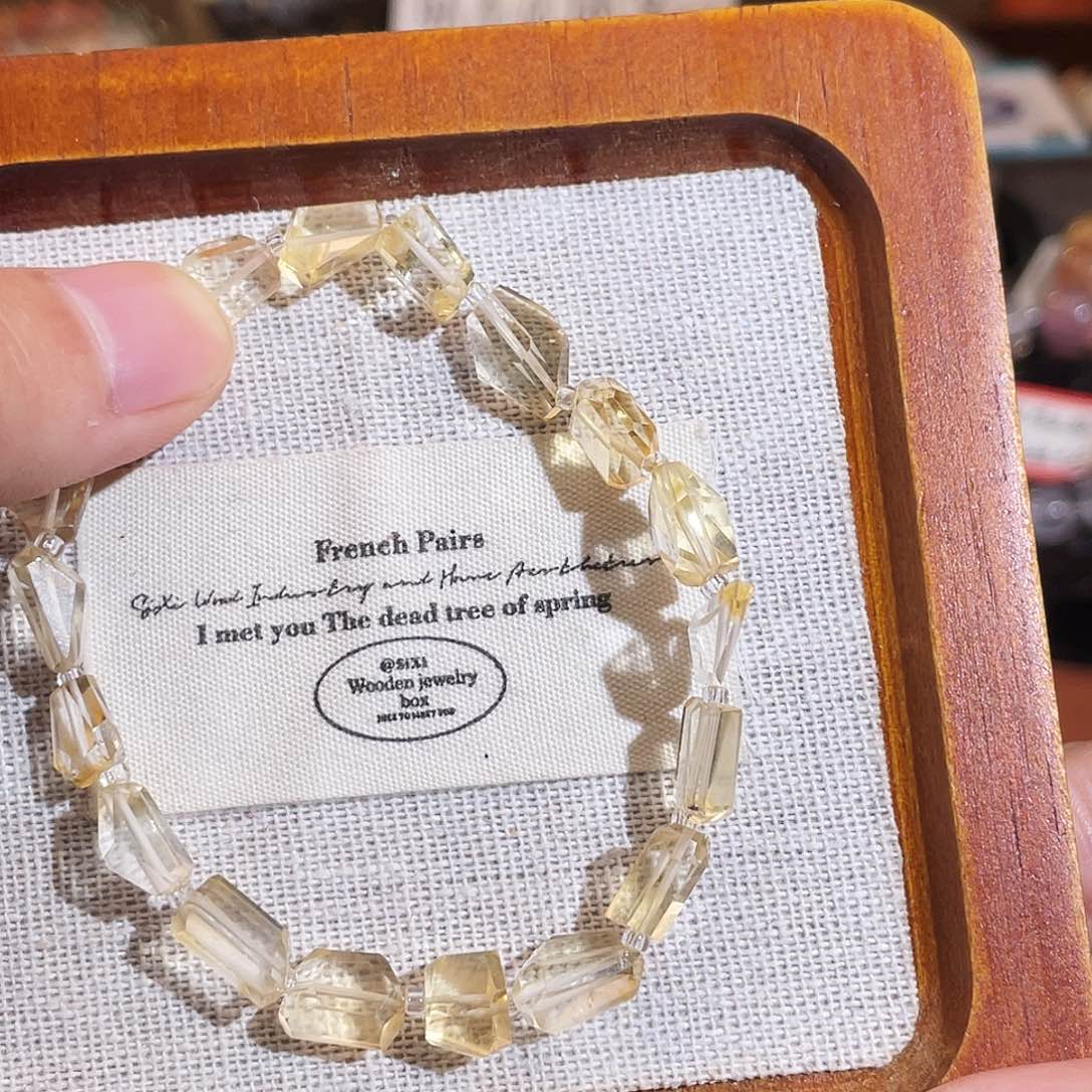 未镶嵌水晶手链黄水钻切