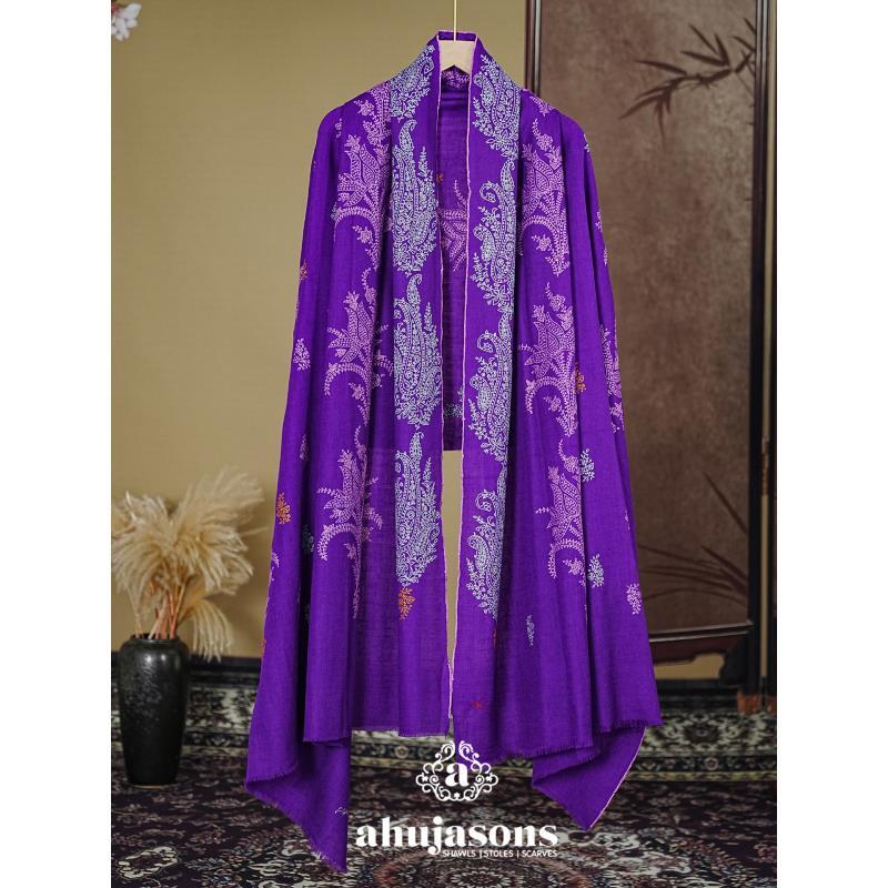 克什米尔pashmina披肩围巾刺绣  100*200 60113-8103