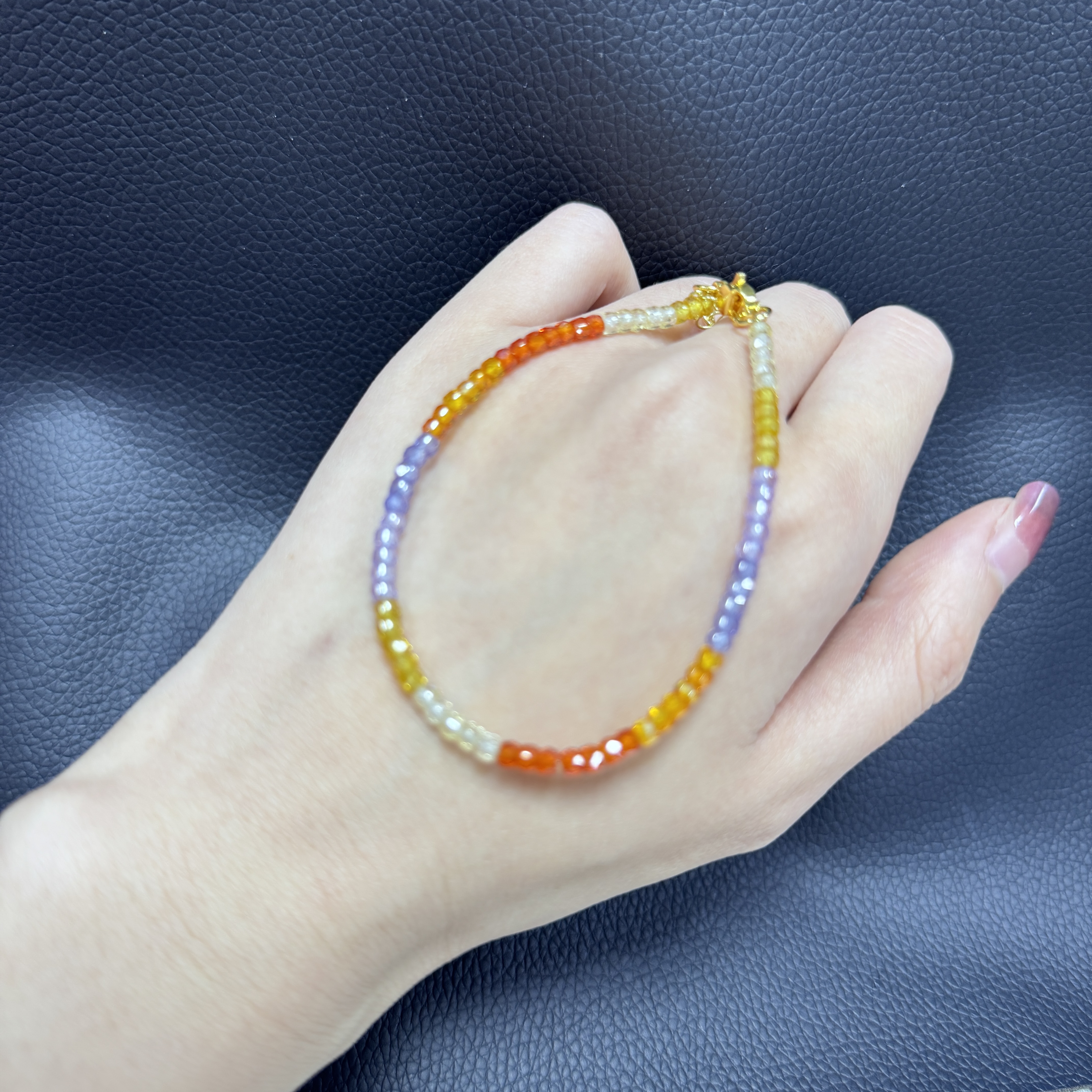 【雅饰珠宝】斯里兰卡彩蓝宝多宝配色手链YSZB061