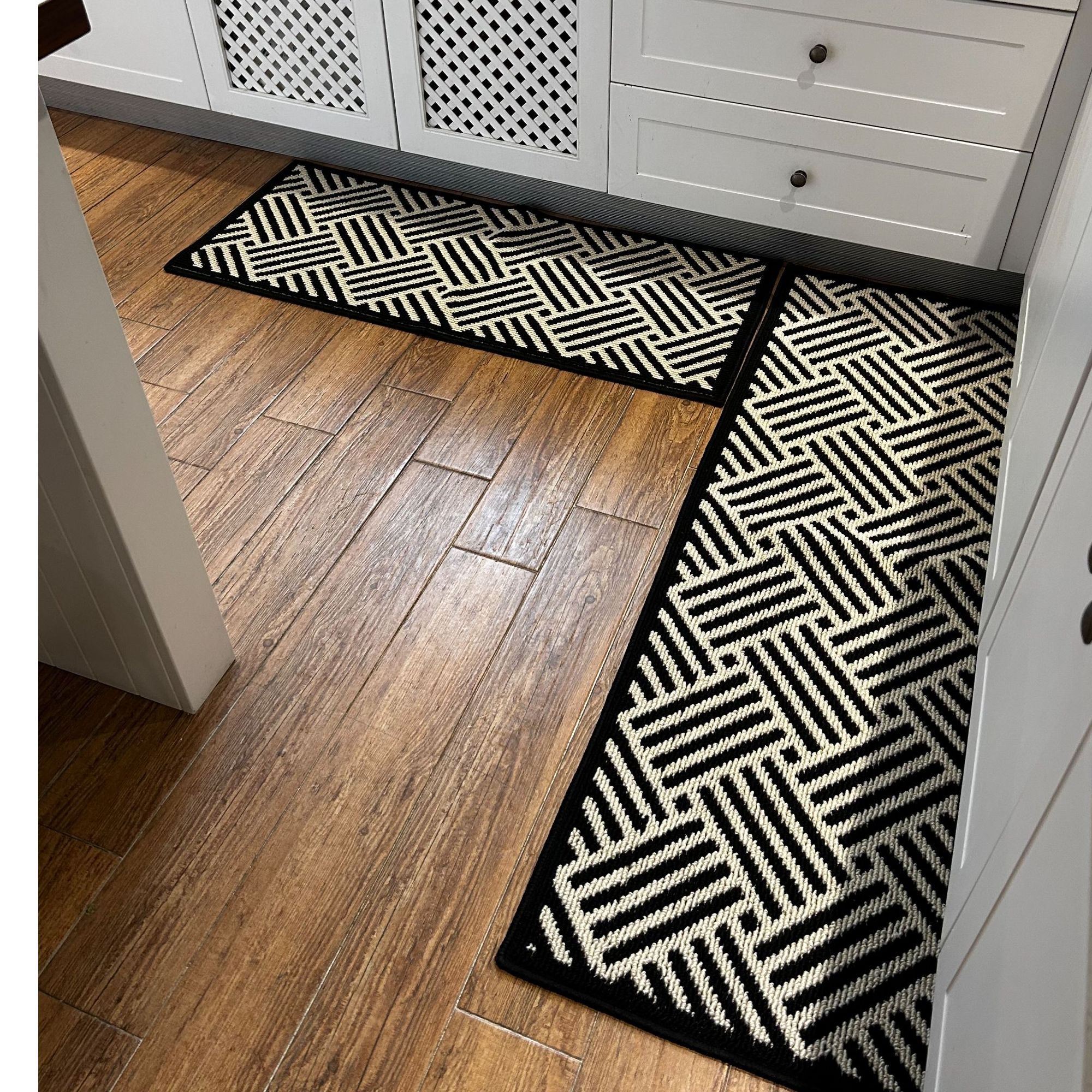 【大喜优品】韩式条纹厨机制丙纶抗油污耐脏升级TPR厨房专用地垫