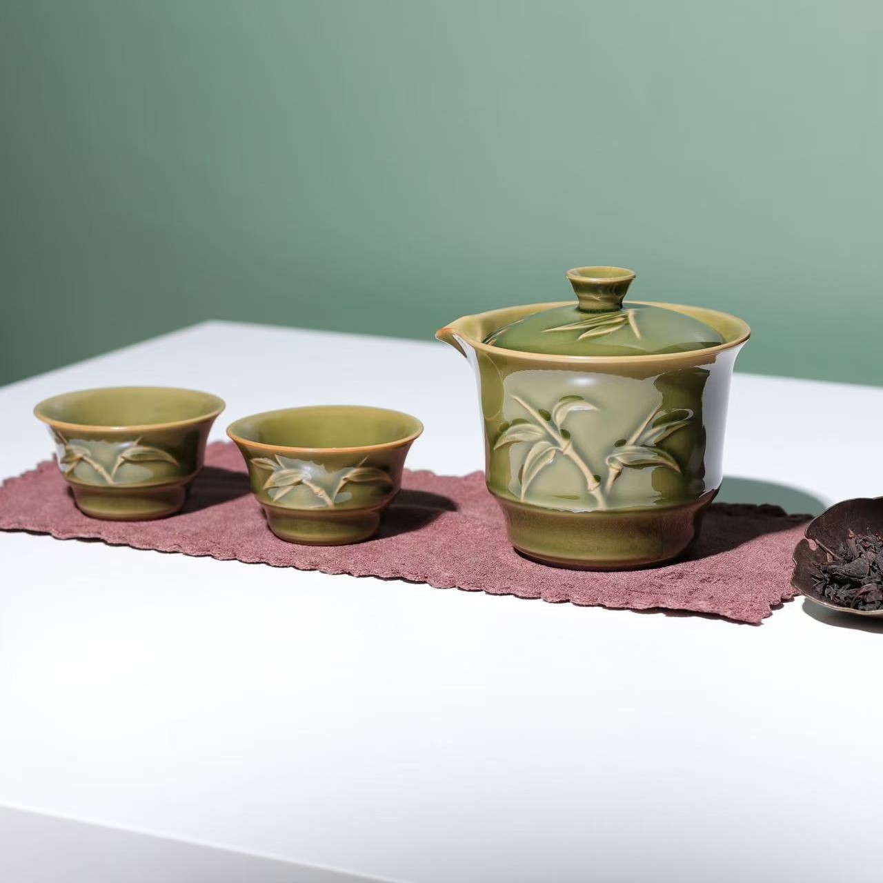 建窑建盏旅游套装玉子茶具高温釉顺手礼礼品套装