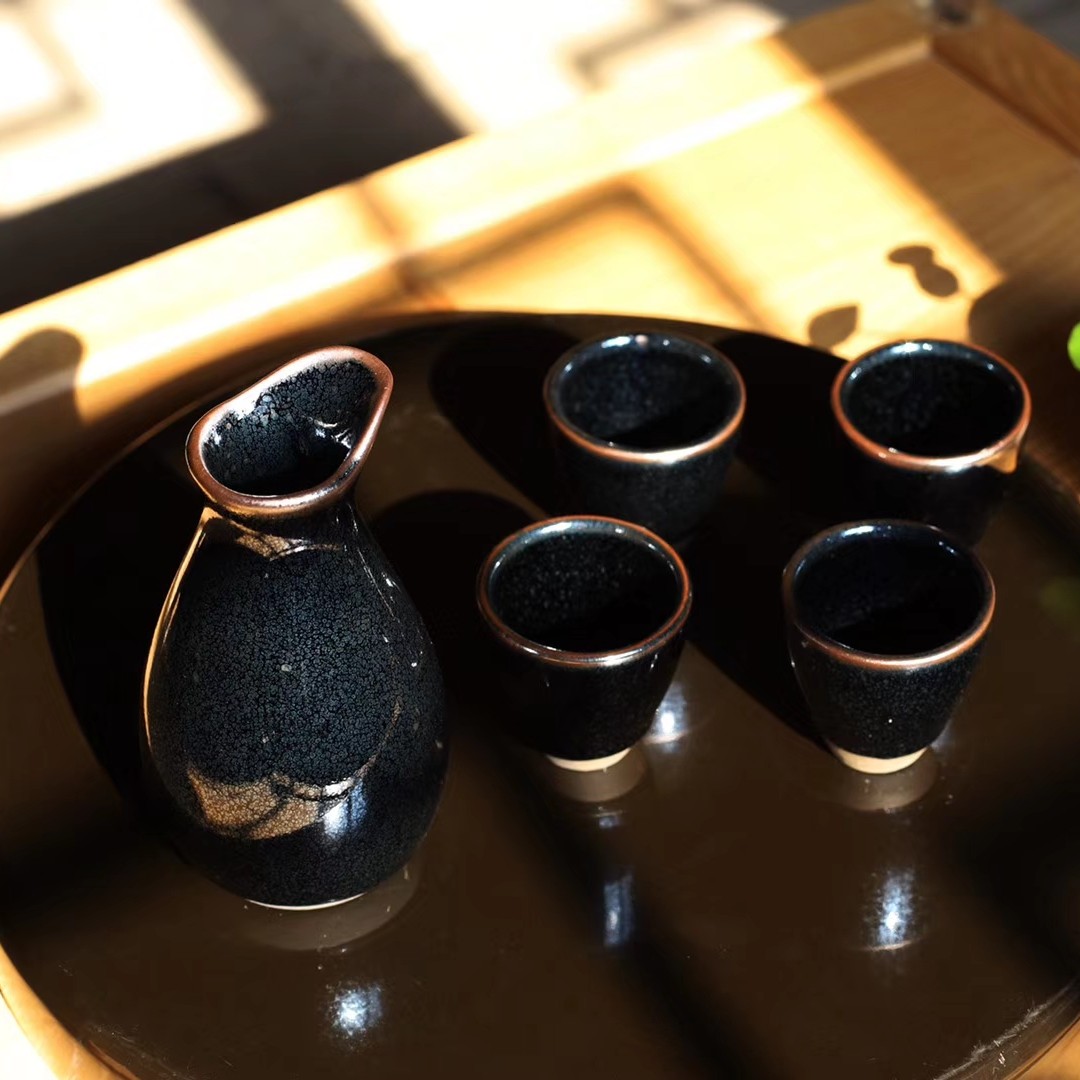 建窑建盏龙窑柴烧酒器单杯龙窑柴烧高温原矿原釉