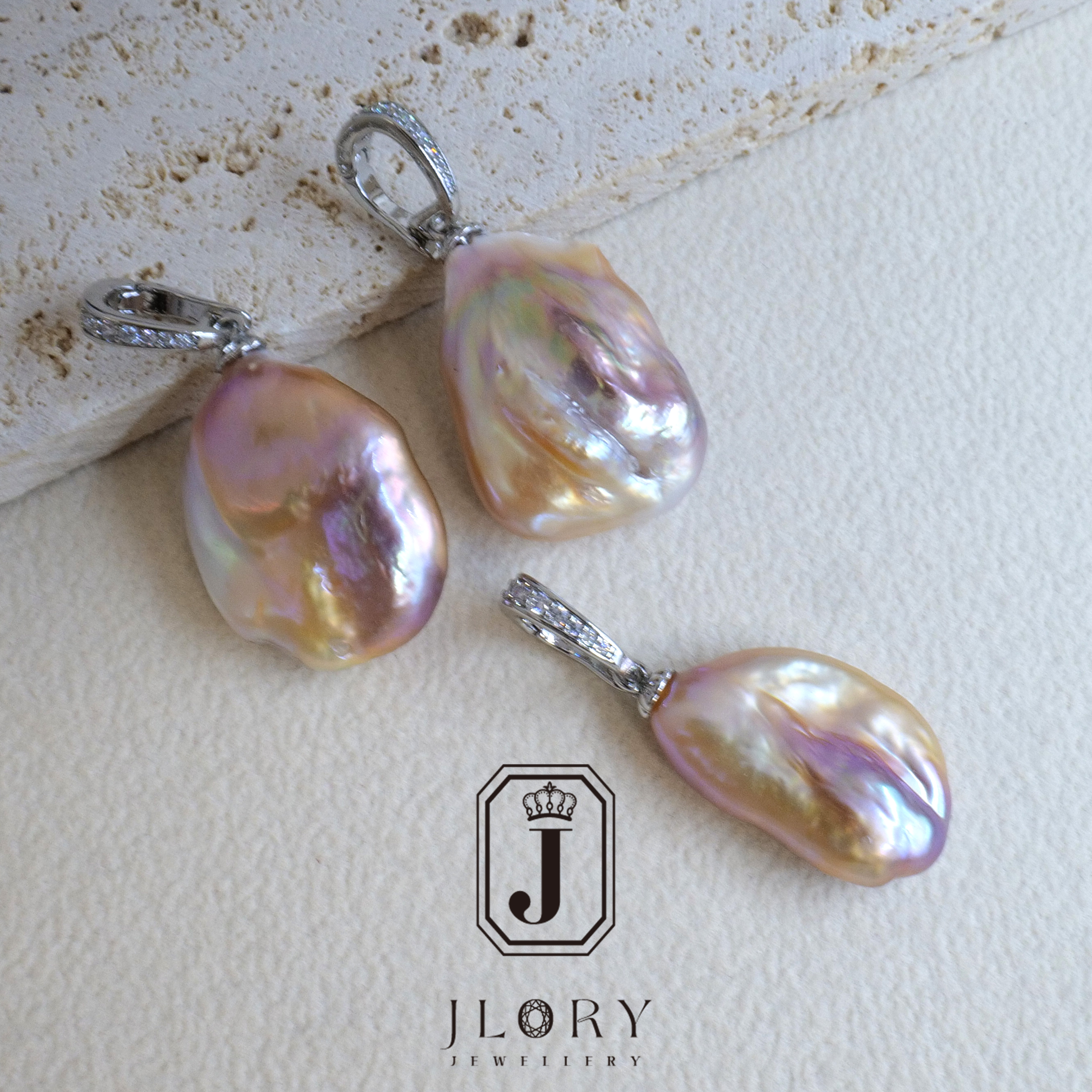 18-19mm 淡水紫霞巴洛克万能扣 (随机发)