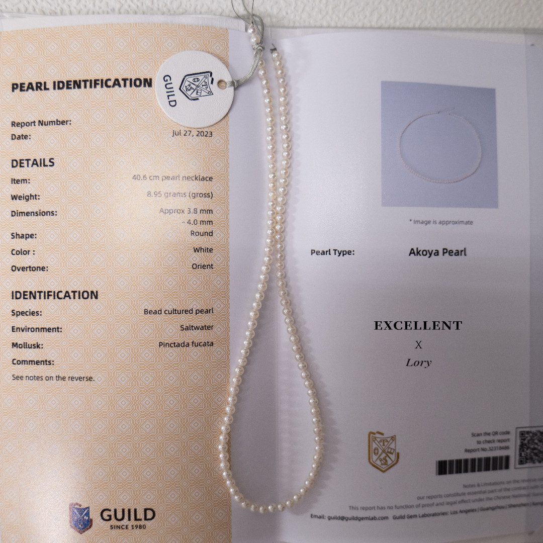 【Lory轻奢】Au750 3.8-4mm 海水AK真珠串链(吉尔德8486）